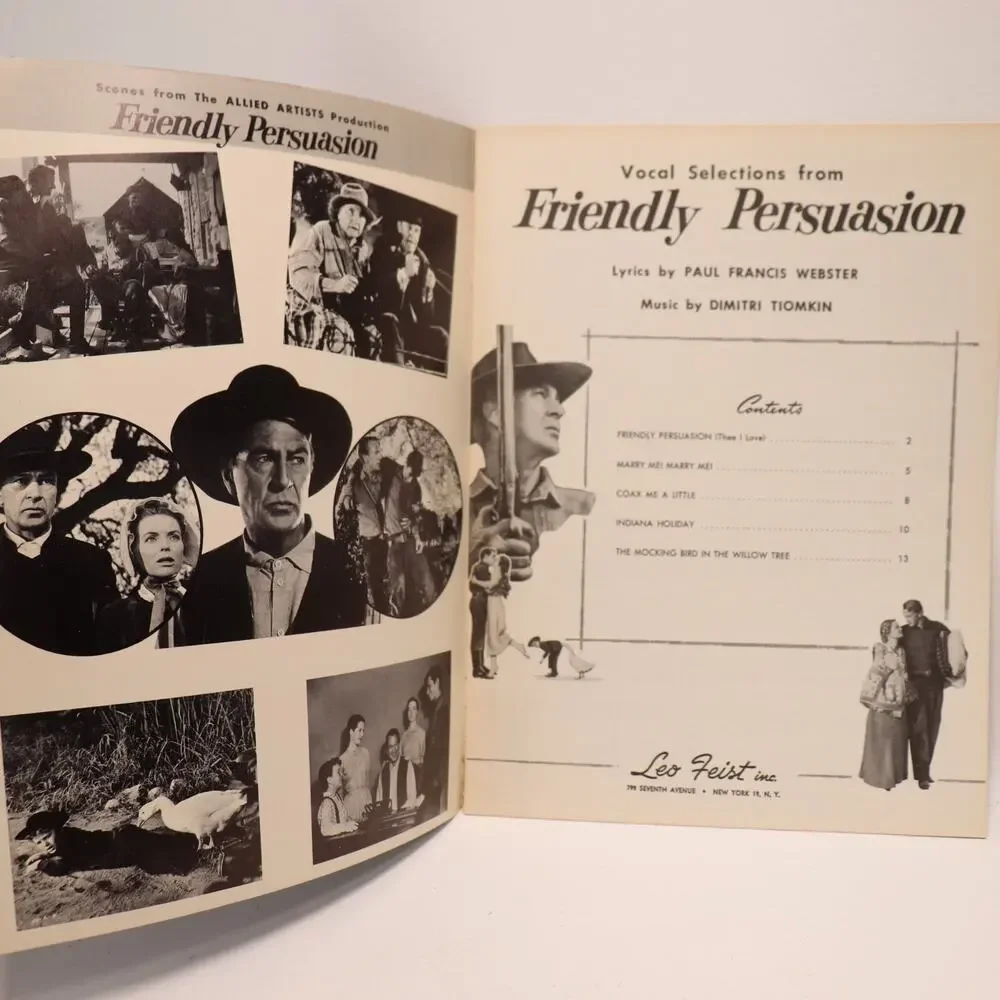 Friendly Persuasion Vocal Selection Songbook Sheet Music Collection Score Photos